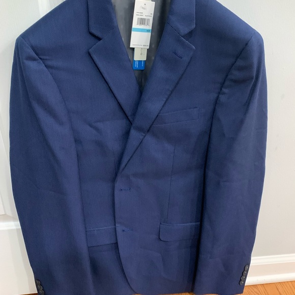 NWT Perry Ellis Navy pattern blazer 40R - Picture 2 of 8